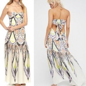 Free People strapless open back dress M
